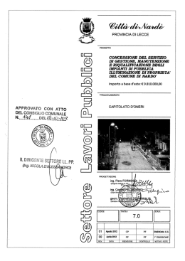 Tav. 7.0 - Capitolato d`oneri