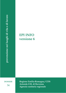 EPI INFO. Versione 6 - R@cine - Rete Civica dei Comuni e della