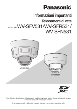 N. modello WV-SFV531/WV-SFR531/ WV-SFN531 - cs.psn