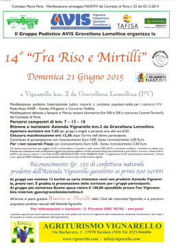 Manifestazione omologata FIASP.IVV dal Comitato