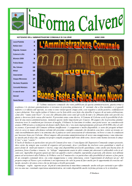 Notiziario 2008 - Comune di Calvene