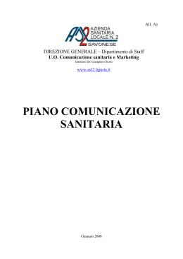 PIANO DI COMUNICAZIONE aggiornato 2008