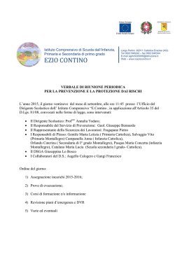 Verbale riunioni periodiche - Istituto Comprensivo "Ezio Contino"