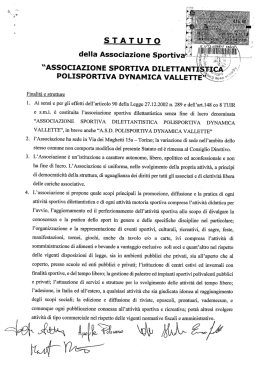&ldquo;ASSOCIAZIONE SPORTIVA DILETTANTI&euro;E ` / POLISPORTIVA