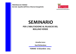 seminario - Provincia di Torino