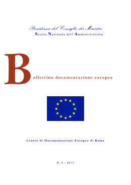 Bollettino della documentazione europea n. 2/2013