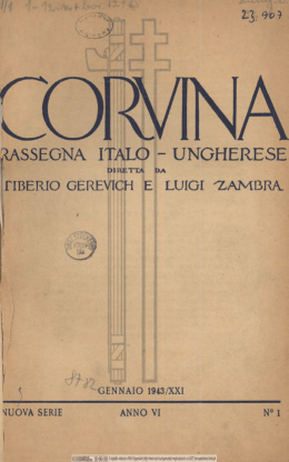 Corvina - ns Anno 6. No. 1. (Gennaio 1943.)