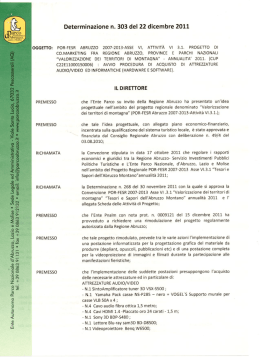 Scarica il documento - Parco Nazionale d`Abruzzo Lazio e Molise