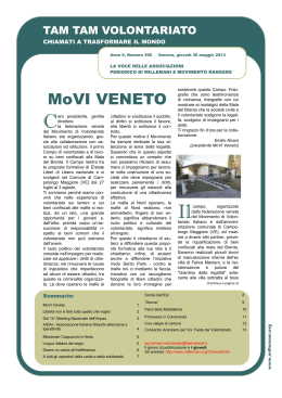 "Tam Tam Volontariato" n. 305 del 30/05/2013