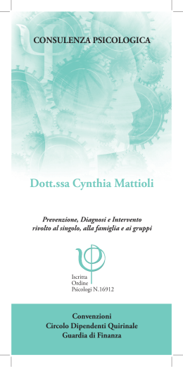 opuscolo informativo - Dott.ssa Cynthia Mattioli