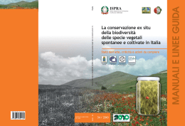 la conservazione ex situ - Convention on Biological Diversity