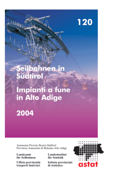 Impianti a fune in Alto Adige 2004