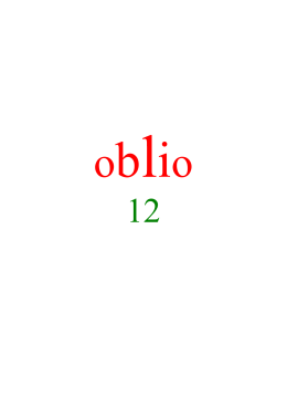 Oblio, III, 12