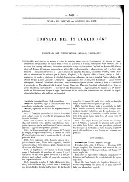 tornata del 12 luglio 1863