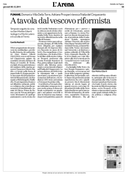 A tavola dal vescovo riformista