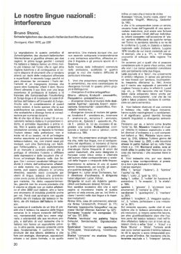 Le nostre lingue nazionali: interferenze