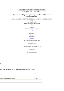 LEGGE REGIONALE 13-2006 Approvazione del piano regionale