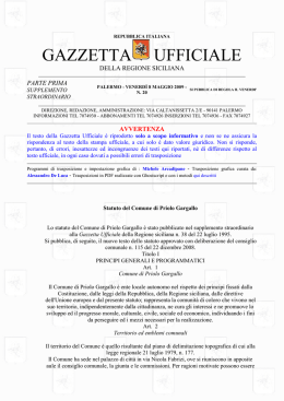 Statuto del Comune di Priolo Gargallo