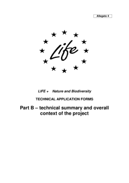 Part B &ndash; technical summary and overall context