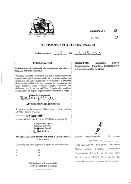 Delibera CS n 635 del 04mag2015 Adozione nuovo Regolamento