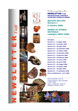 newsletter raccolte 1 06.10.2006 - Universit&agrave; degli Studi di Firenze