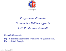 Diapositiva 1 - Agraria - Università degli Studi di Perugia