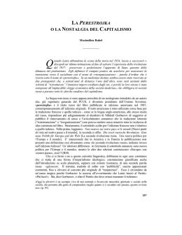 la perestrojka o la nostalgia del capitalismo