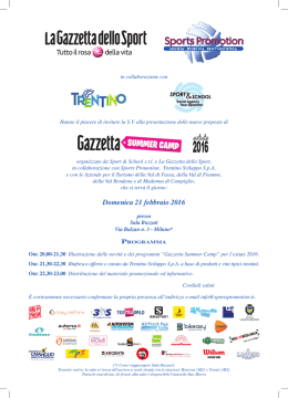 Domenica 21 febbraio 2016