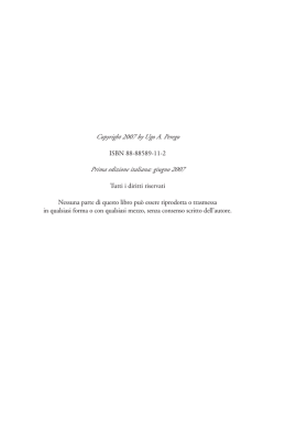 Copyright 2007 by Ugo A. Perego ISBN 88-88589-11