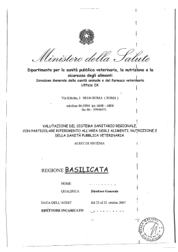 sul sistema sanitario regionale, per la parte