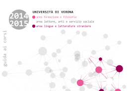 Scienze Umanistiche 2014/15 - Università degli Studi di Verona