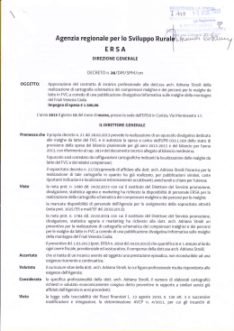 Decreto del Direzione Generale n. 62 dd. 26.05.2013