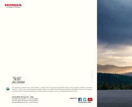 seguici su: Honda Auto Italia Honda Motor Europe Ltd.