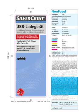 USB-Ladeger&auml;t - Lidl Service Website