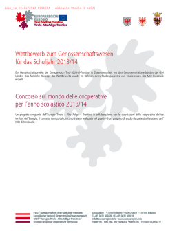 Wettbewerb zum Genossenschaftswesen f&uuml;r das Schuljahr