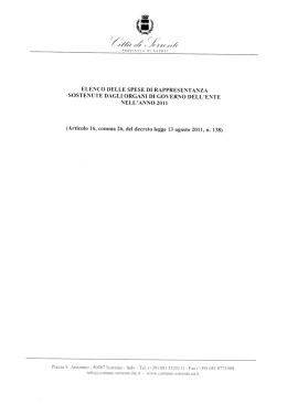 Page 1 ELENC() DELLE SPESE DI RAPPRESENTANZA