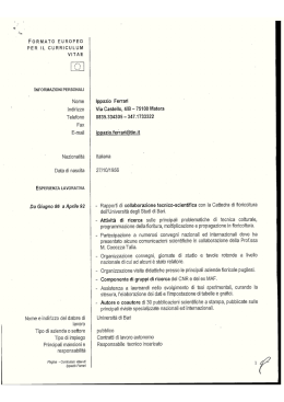 curriculum - Amministrazione Trasparente