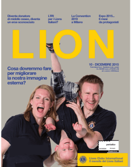Lion dicembre 2015. - Lions Club International &ndash; Multidistretto 108