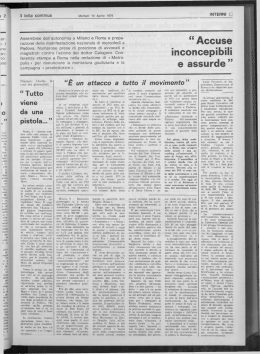 Accuse inconcepibili e assurde