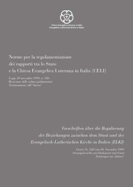Norme per la regolamentazione dei rapporti tra lo Stato e la Chiesa