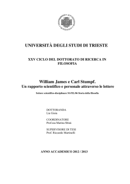 UNIVERSIT&Agrave; DEGLI STUDI DI TRIESTE William