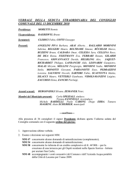 verbale della seduta straordinaria del consiglio