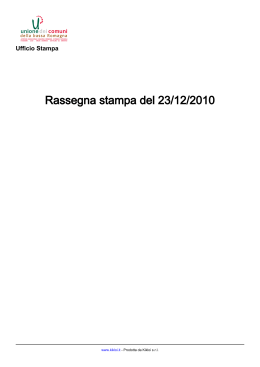 23 dicembre 2010 - Unione dei Comuni della Bassa Romagna