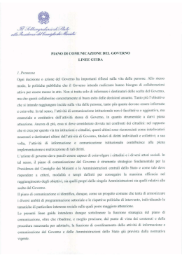 Le linee Guida - La Presidenza del Consiglio dei Ministri