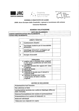 Scaricare il formulario di valutazione