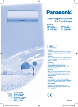 Panasonic Air Conditioner CS-VE NKE Operating Instructions