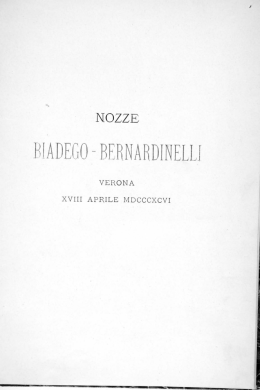 Page 1 NOZZE MIDEGO-BERNARDINELU VERONA XVIII APRILE