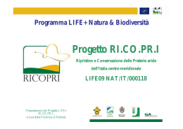 Presentazione progetto RICOPRI