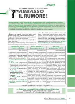 Scarica l`inserto speciale di - Associazione Ambiente e Lavoro