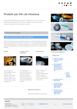 Filtrazione – Prodotti per filtri ad infusioneProdotti per filtri